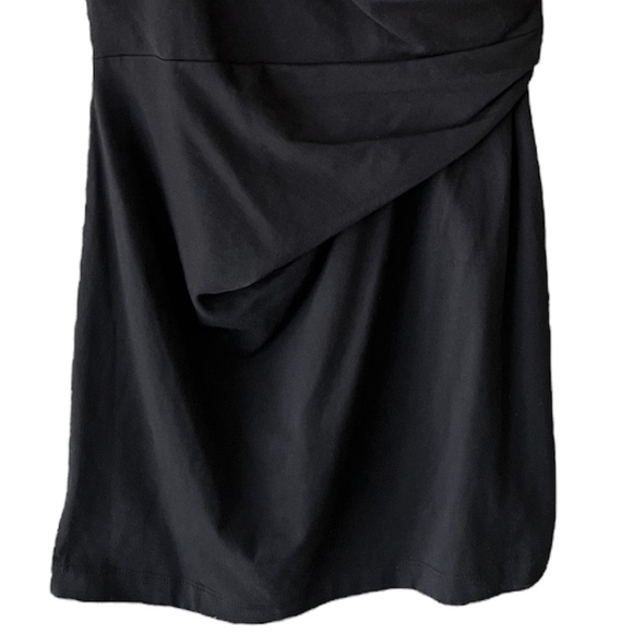 NWT FRAME Draped Knit Short Sleeve Mini Dress in Black Size XS - Picture 11 of 12